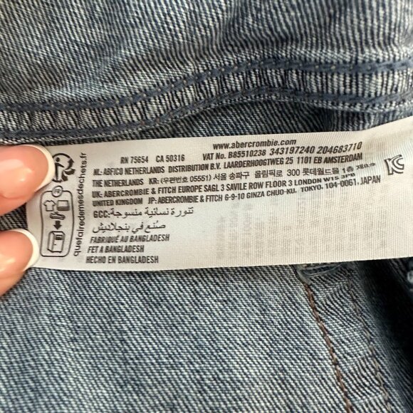 Hollister Y2K Denim Mini Skirt W29 • Low Rise 2000s Stretch Jean Skirt Vintage - Picture 5 of 8